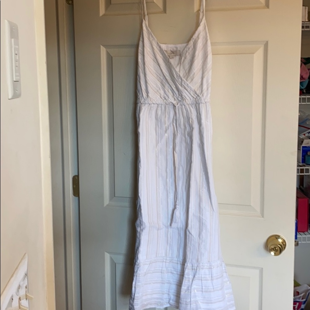 Shimmer Stripe Strappy Pocket Dress #543725